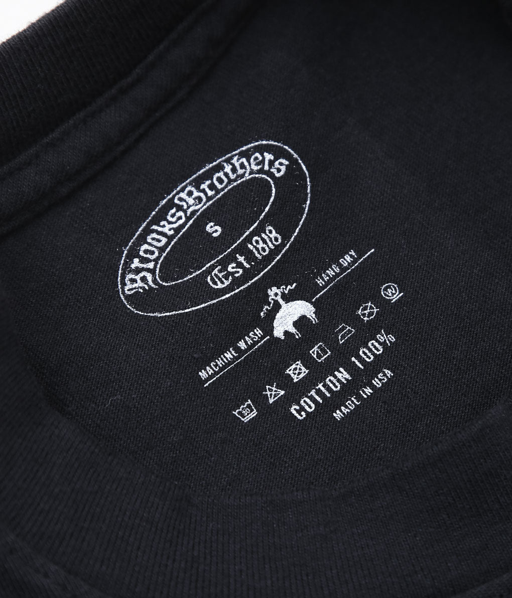 BROOKS BROTHERS ''BBJ EX KNT USA 2-PACK TEE'' (BLACK)