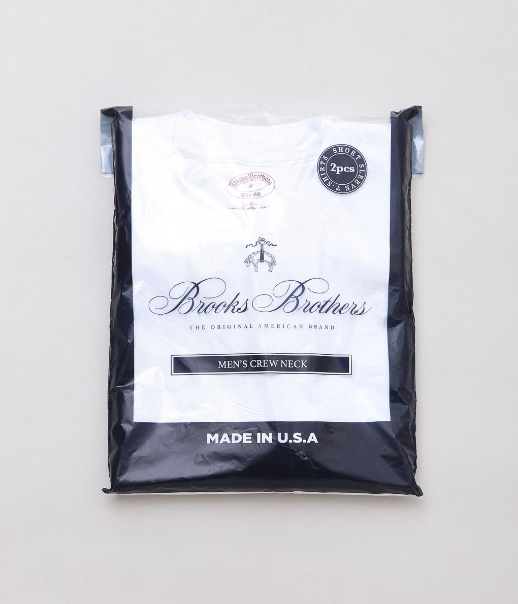 BROOKS BROTHERS ''BBJ EX KNT USA 2-PACK TEE'' (WHITE)