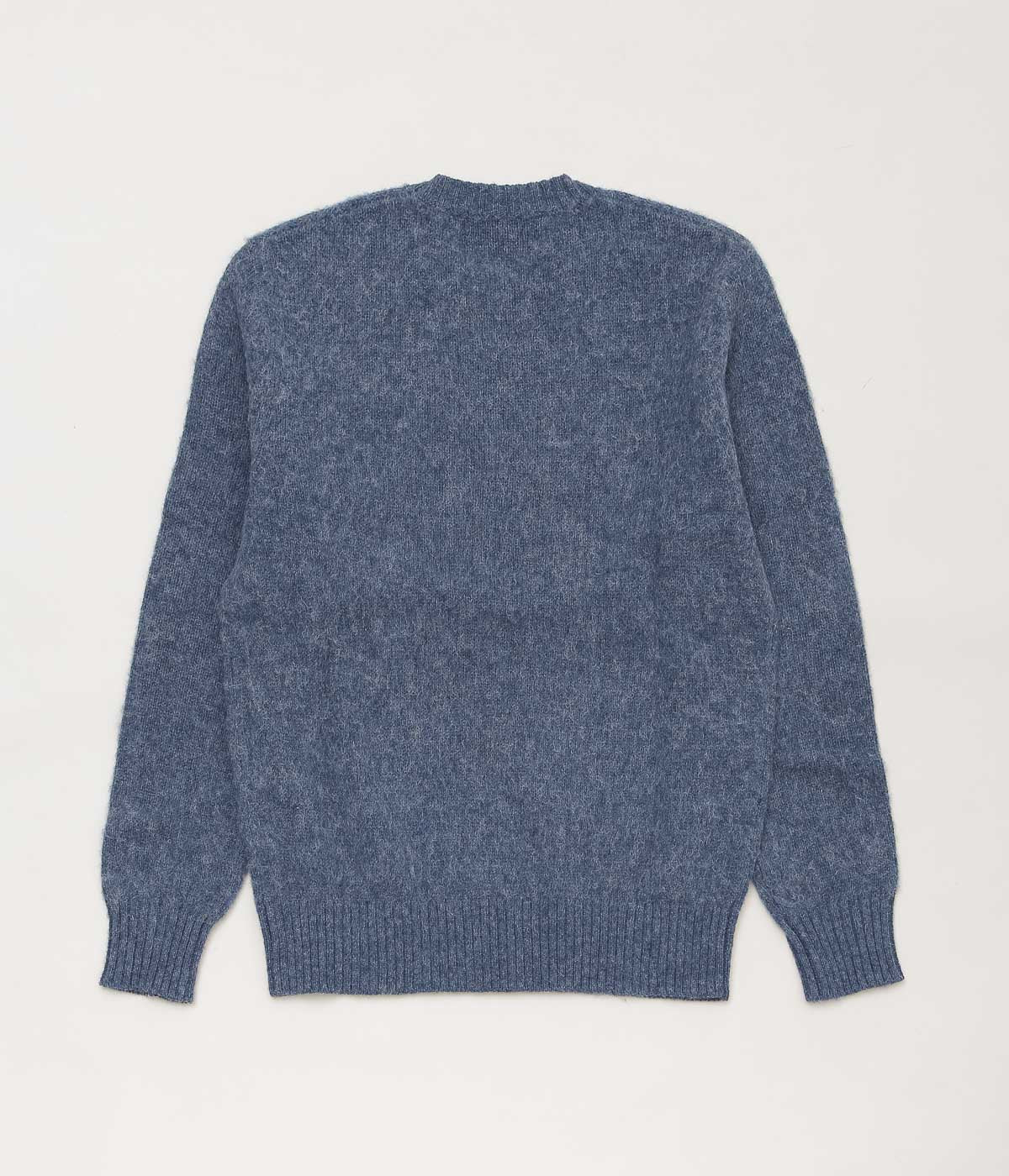 BROOKS BROTHERS ''BRUSHED WOOL CREW NECK SWEATER'' (DENIM)