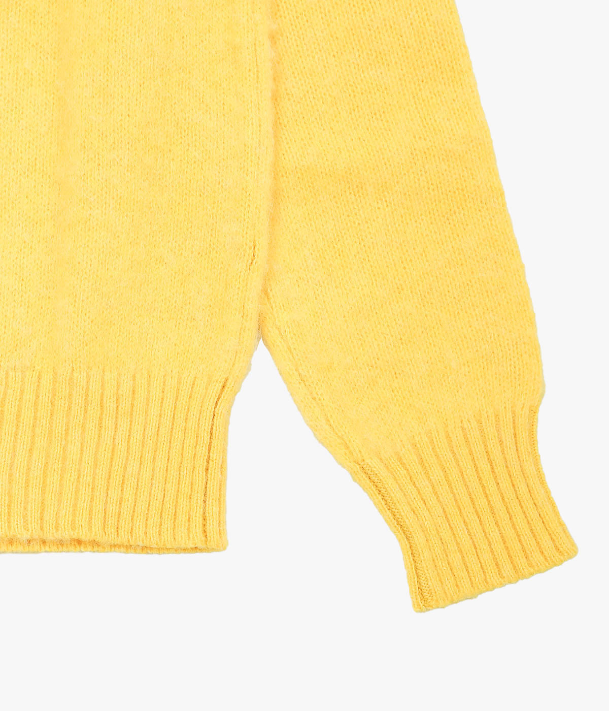 BROOKS BROTHERS ''BRUSHED WOOL CREW NECK SWEATER'' (YELLOW)