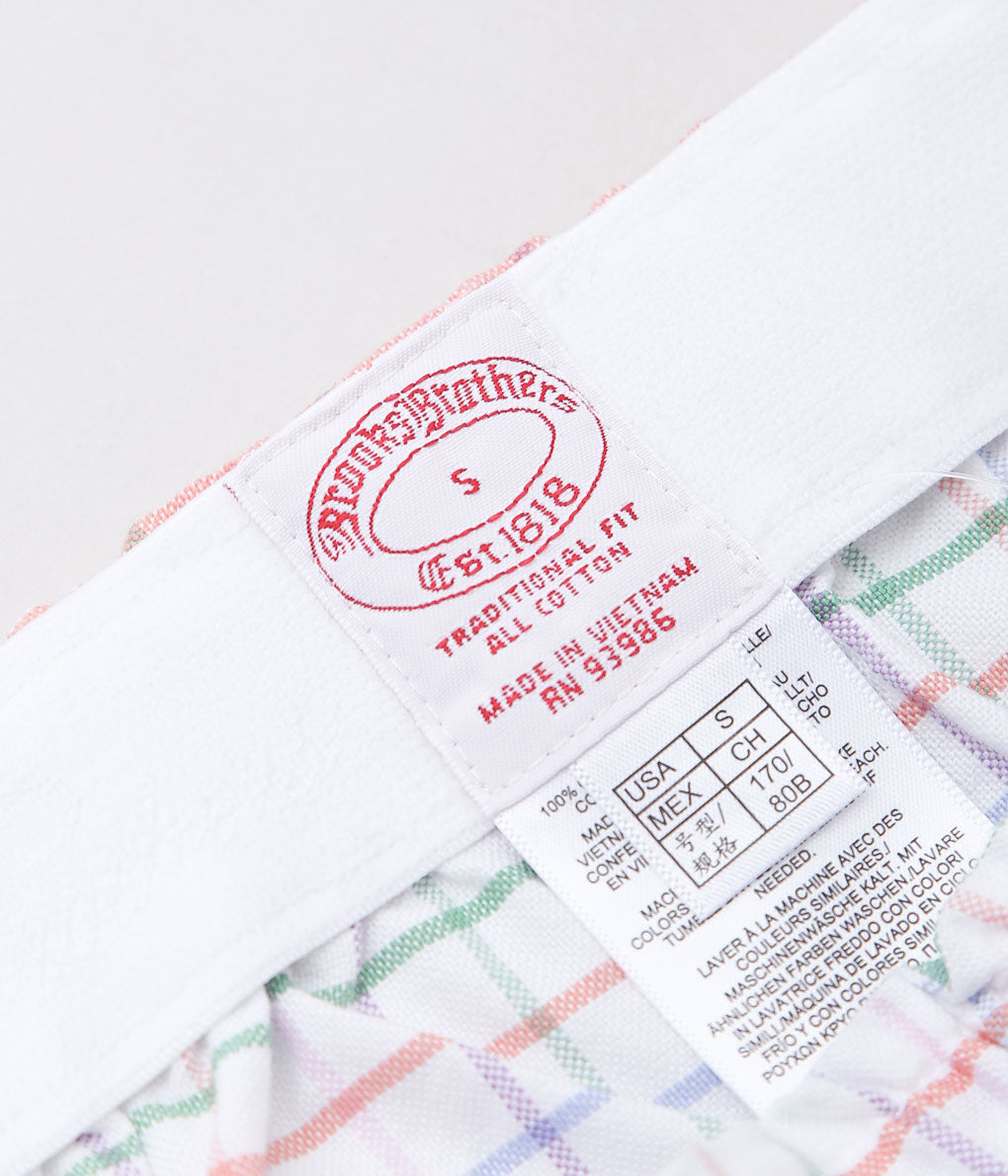 BROOKS BROTHERS ''BXR CTN OXF TATTERSALL'' (WHITE)