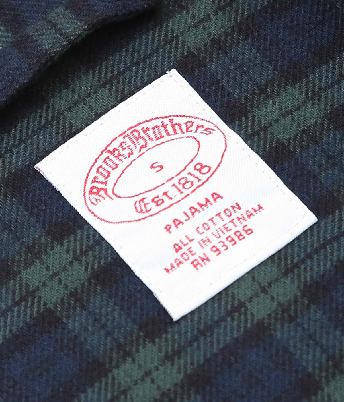 BROOKS BROTHERS ''COTTON FLANNEL PAJAMA'' (BLACKWATCH)