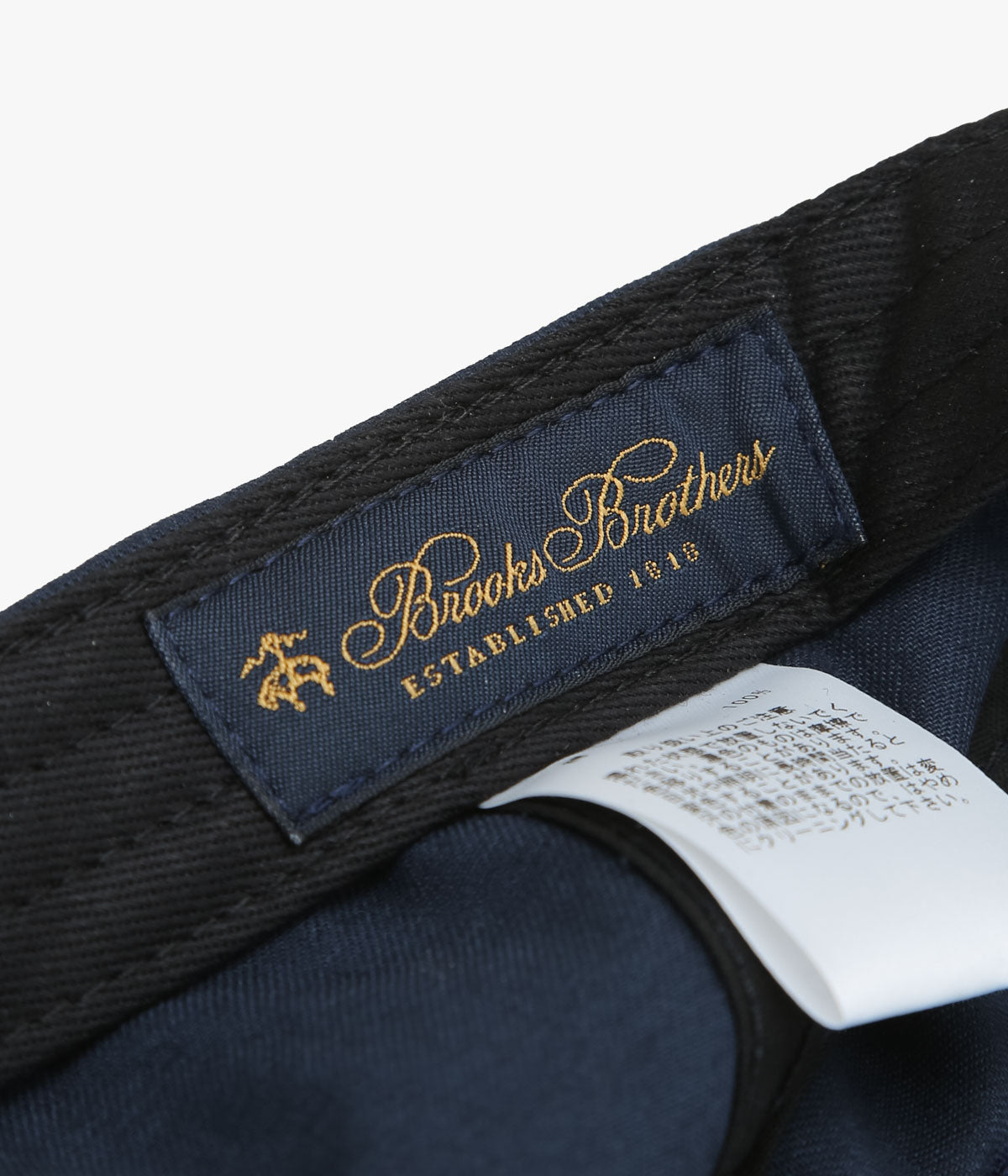 BROOKS BROTHERS ''COTTON TWILL GF LOGO BASEBALL CAP'' (NAVY)