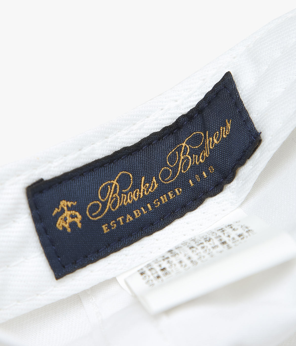 BROOKS BROTHERS ''COTTON TWILL GF LOGO BASEBALL CAP'' (WHITE)