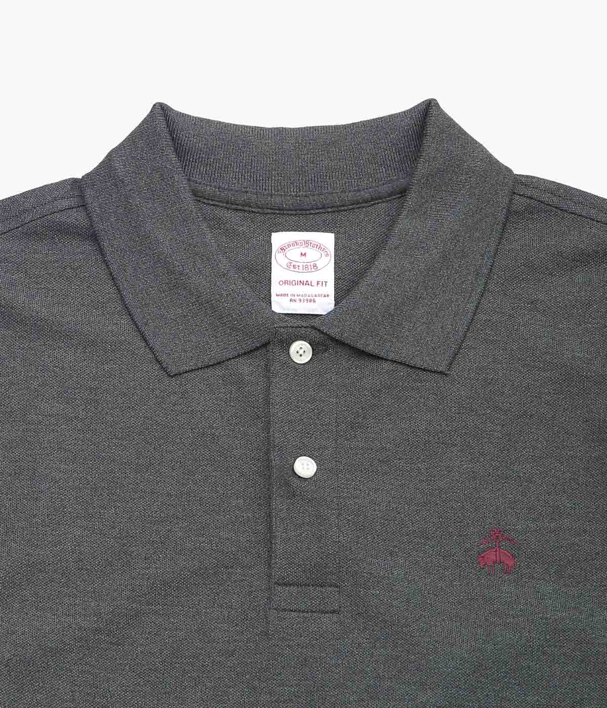 BROOKS BROTHERS ``GF POLO L/S'' (CHARCOAL)