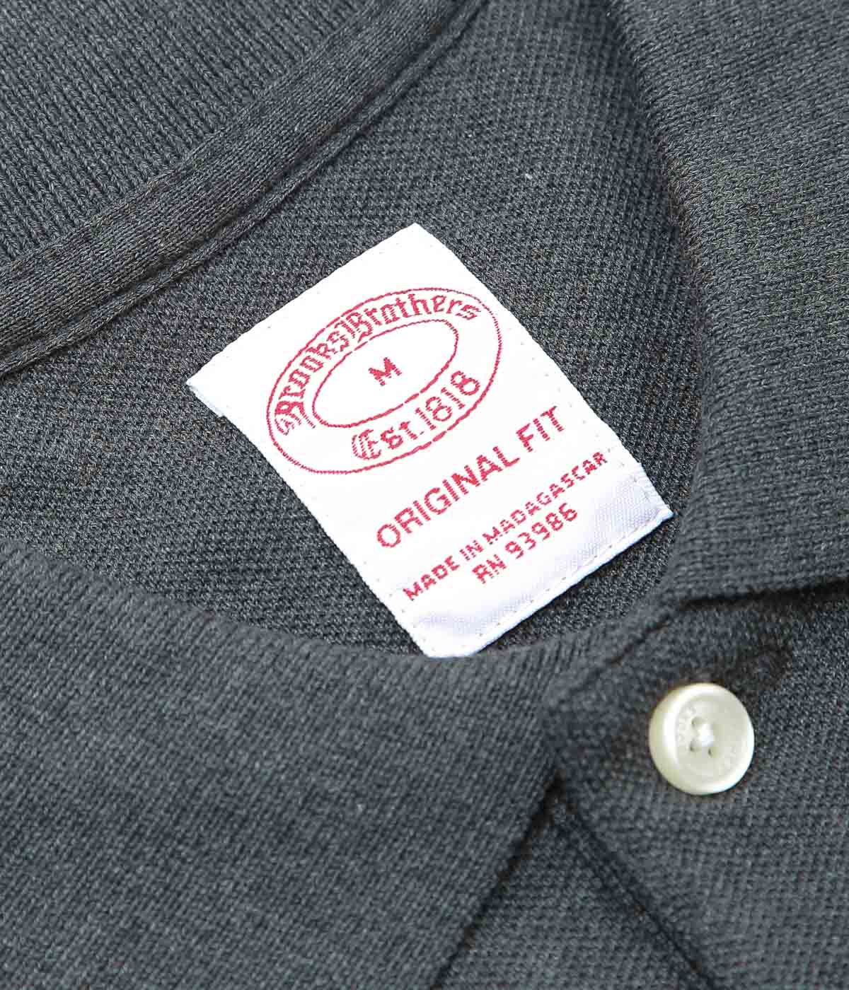 BROOKS BROTHERS ``GF POLO L/S'' (CHARCOAL)