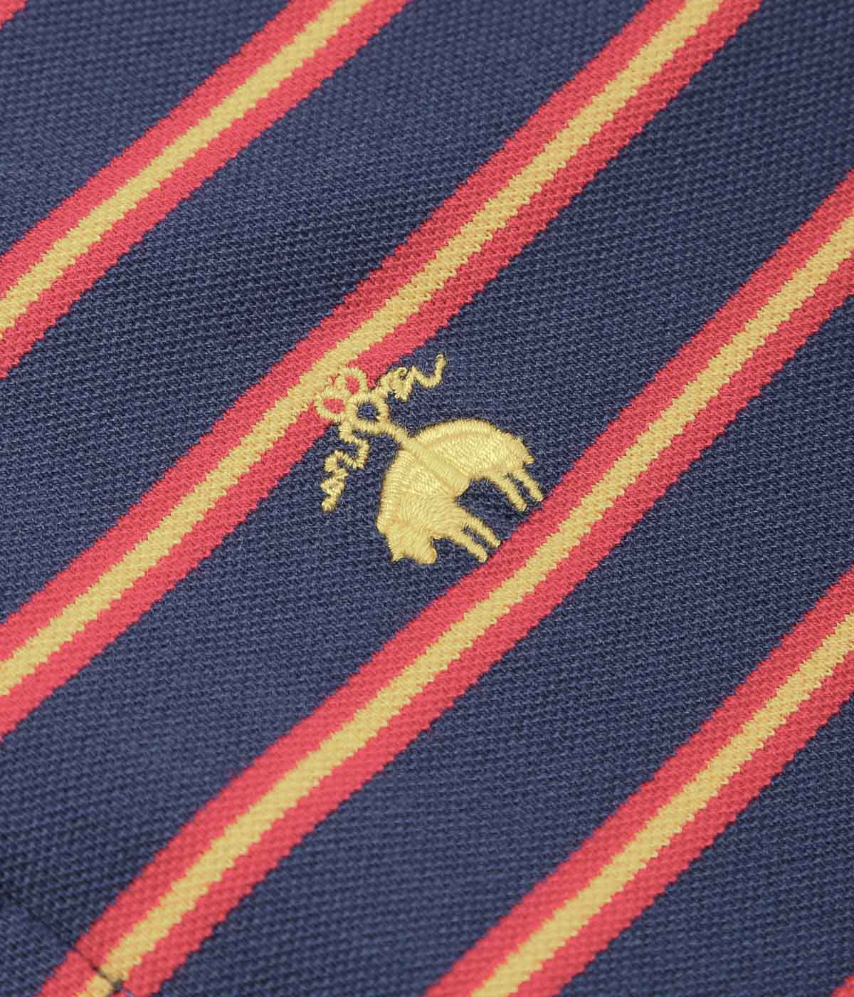 BROOKS BROTHERS ``GF STRIPE POLO L/S'' (NAVY)