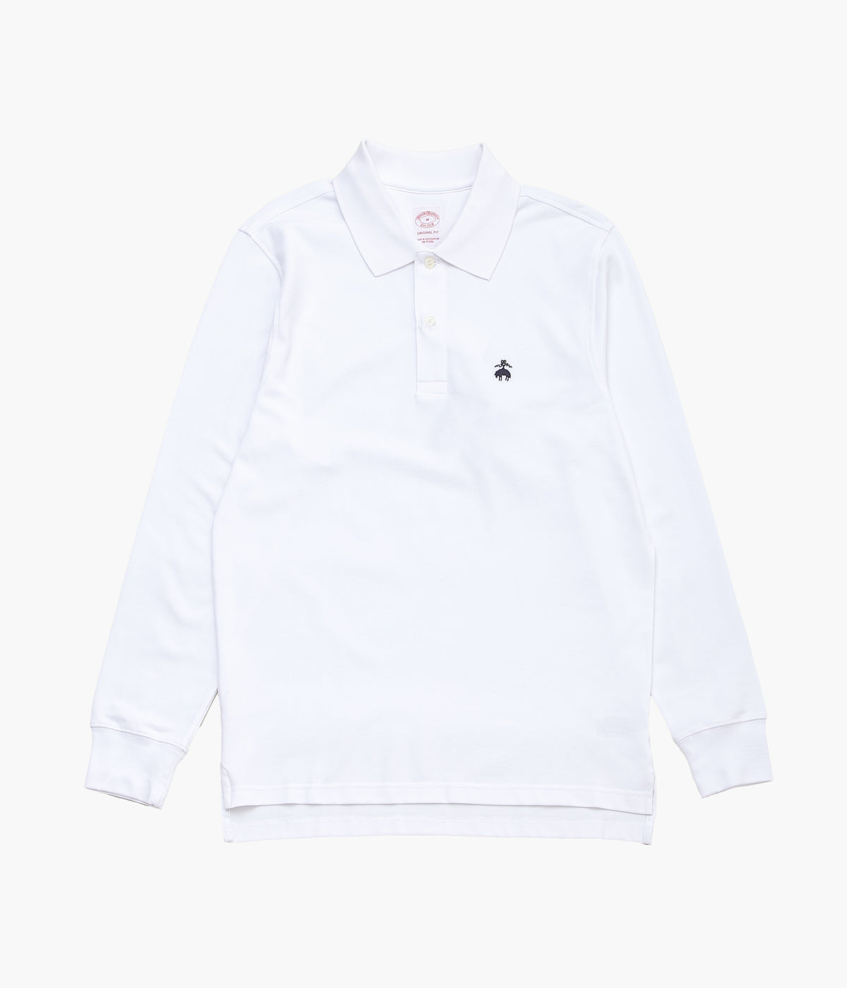 BROOKS BROTHERS ``GF POLO L/S'' (WHITE)
