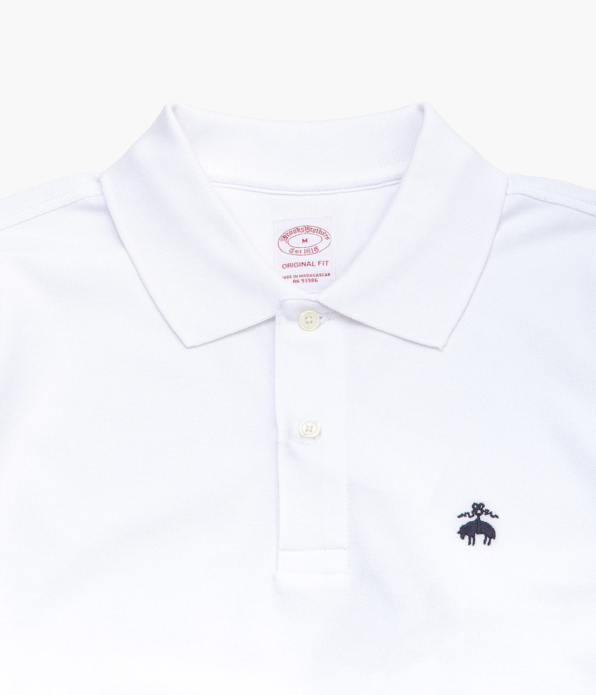 BROOKS BROTHERS ``GF POLO L/S'' (WHITE)