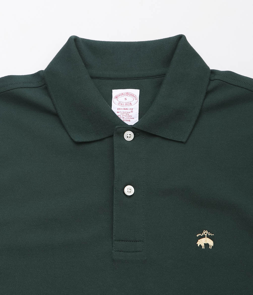 BROOKS BROTHERS ''KNT SS SUPIMA STRETCH POLO ORG''(DARK GREEN)