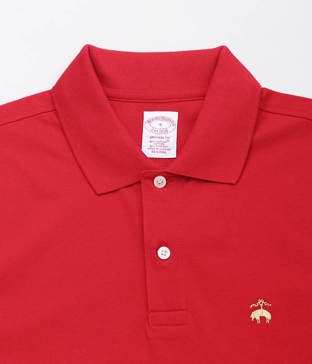 BROOKS BROTHERS ''KNIT SS SUPIMA STRETCH POLO ORG'' (RED)
