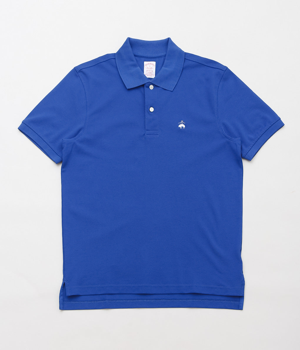 BROOKS BROTHERS ''KNT SUPIMA STRETCH PIQUE GF POLO ''(NAVY)