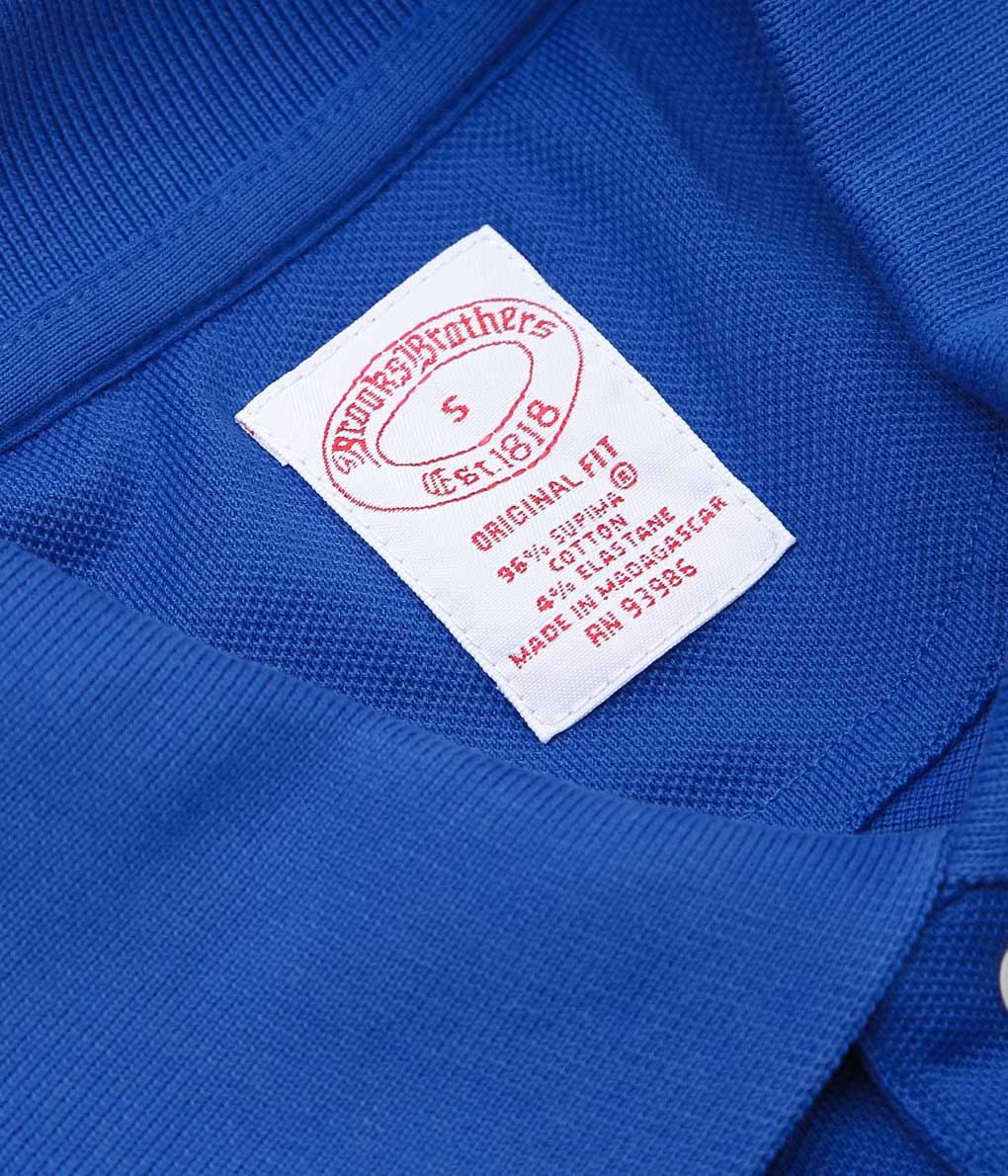 BROOKS BROTHERS ''KNT SUPIMA STRETCH PIQUE GF POLO ''(NAVY)