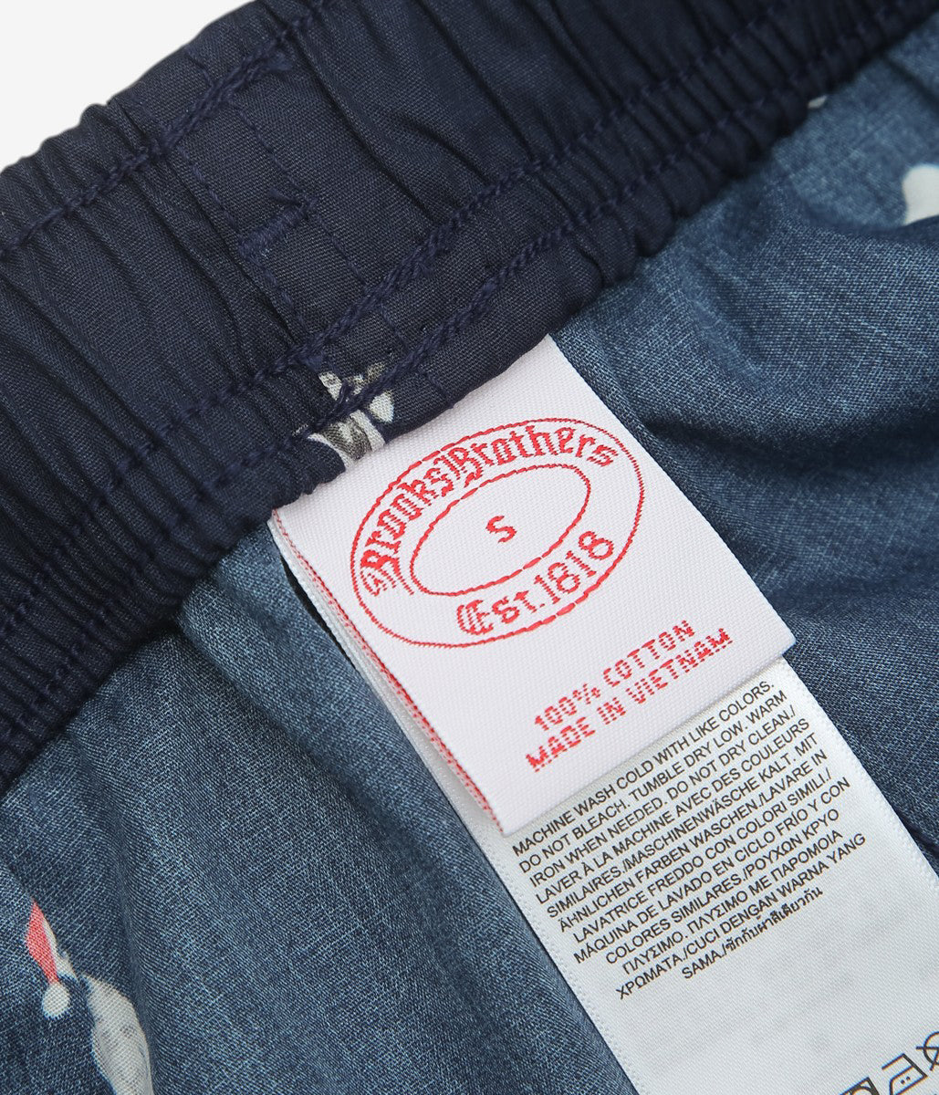 BROOKS BROTHERS ''PAJAMA PANTS BLOADCLOTH'' (NAVY/DOG)