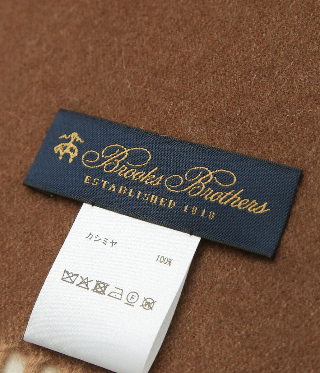 BROOKS BROTHERS ''REVERSIBLE SCALF CASHMERE'' (CAMEL)