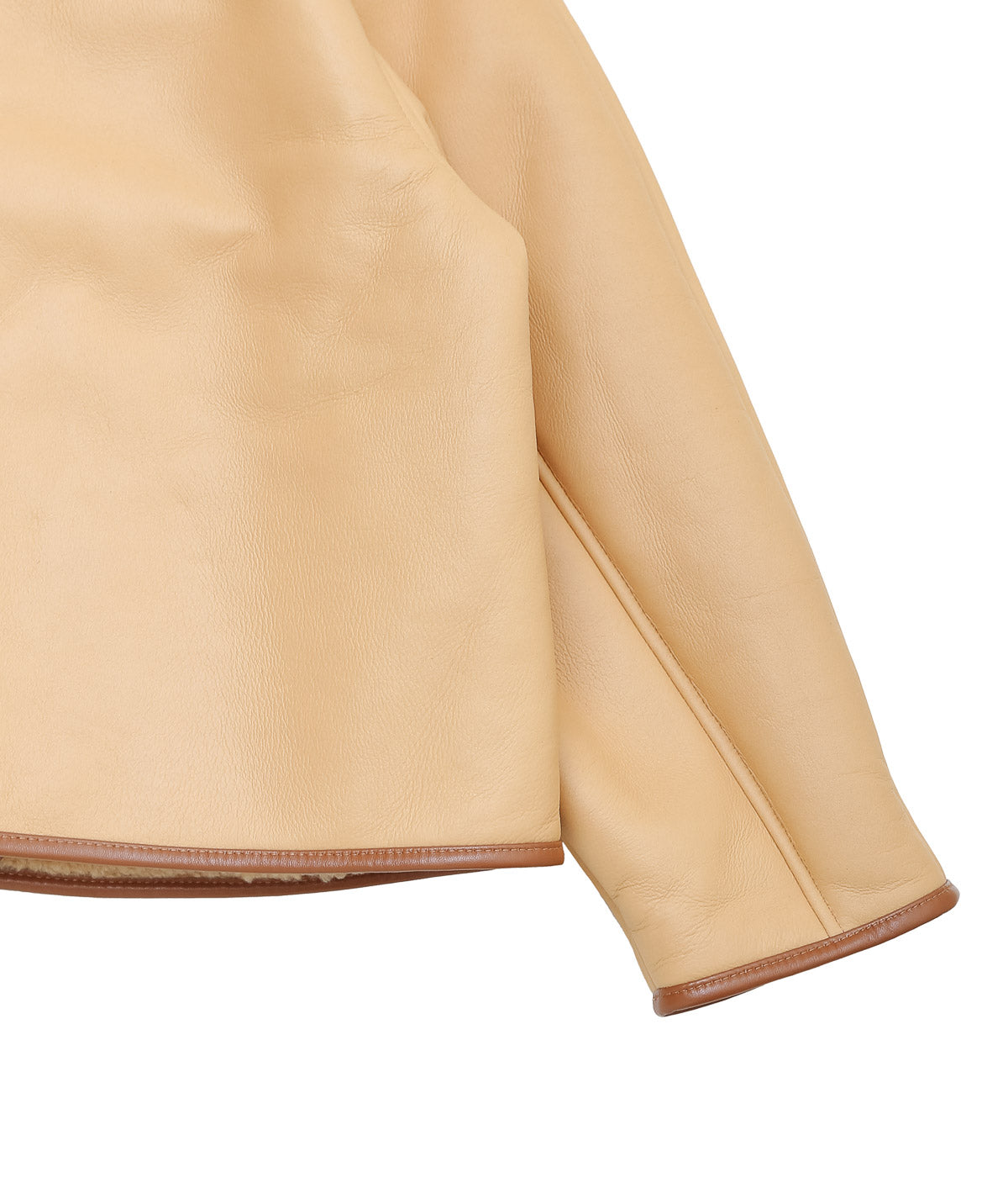 CAWLEY ''LEATHER BACK CURLY HAIR SHEEPSKIN FLYING JACKET'' (TAN)