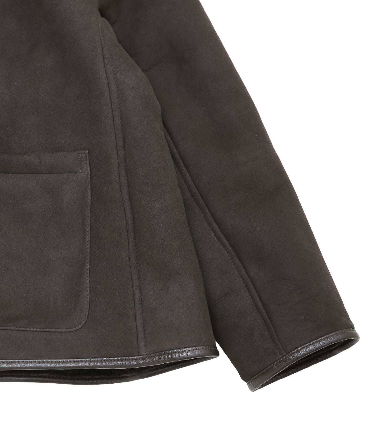 CAWLEY ''SUEDE BACK CURLY HAIR AVIS JACKET '' (CHOCOLATE)