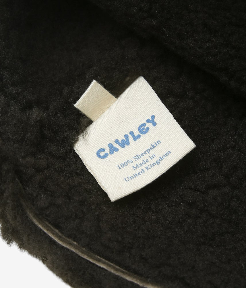CAWLEY ''SUEDE BACK CURLY HAIR CAP'' (CHOCOLATE)
