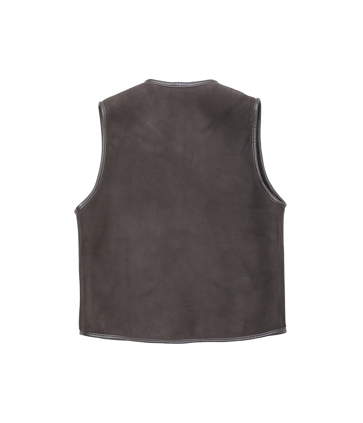 CAWLEY ''SUEDE BACK CURLY HAIR ELLA VEST'' (CHOCOLATE)