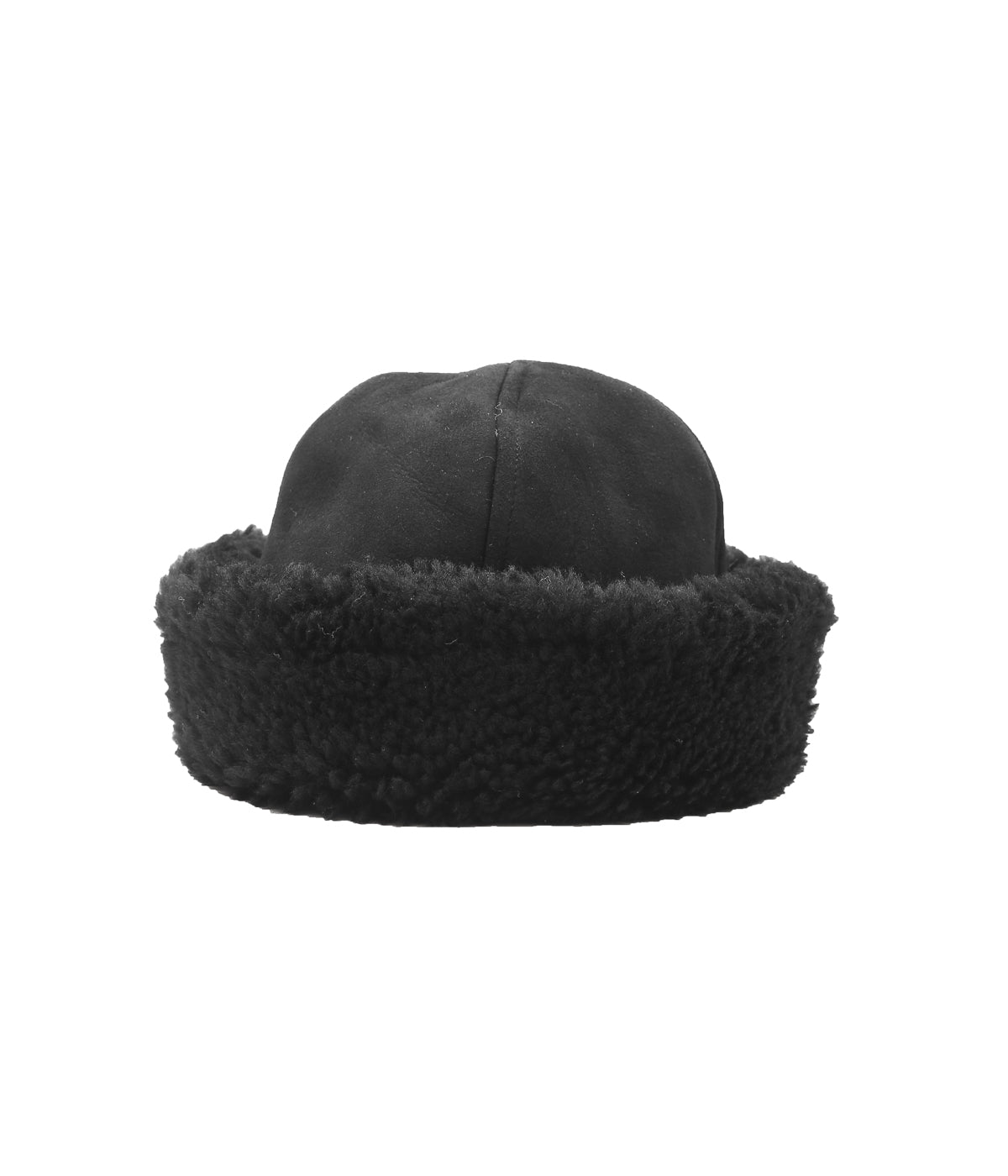 CAWLEY ''SUEDE BACK CURLY SHEEPSKIN CAP'' (BLACK)