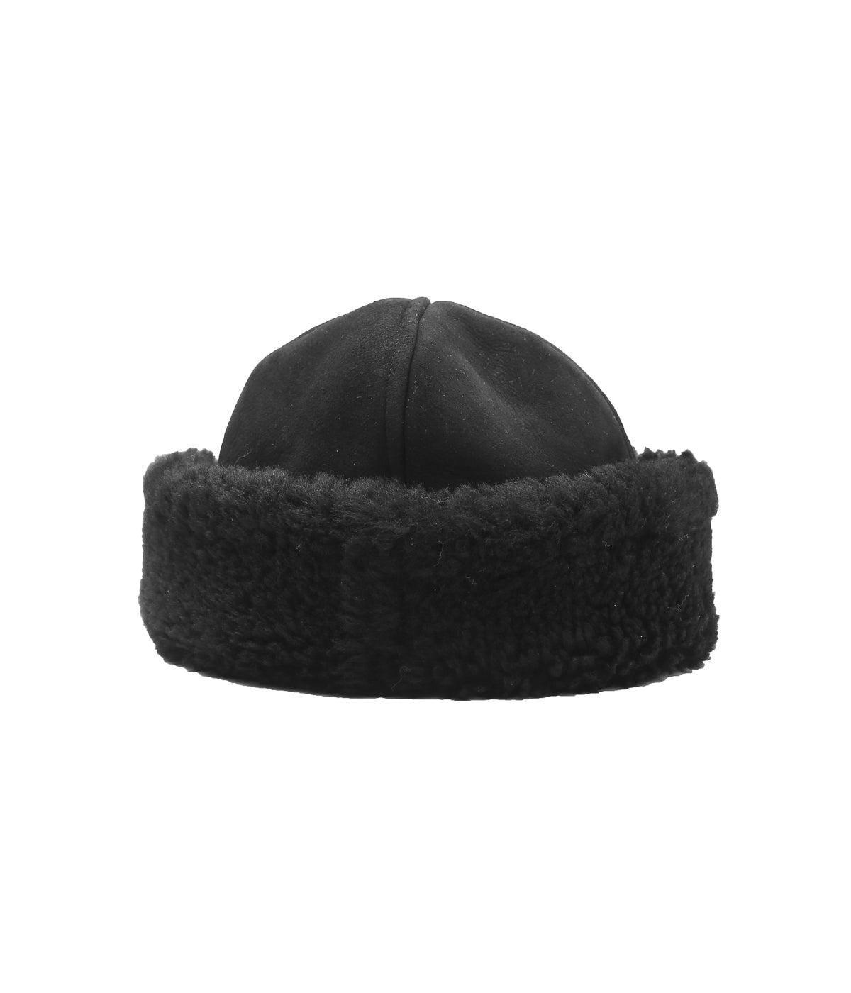 CAWLEY ''SUEDE BACK CURLY SHEEPSKIN CAP'' (BLACK)