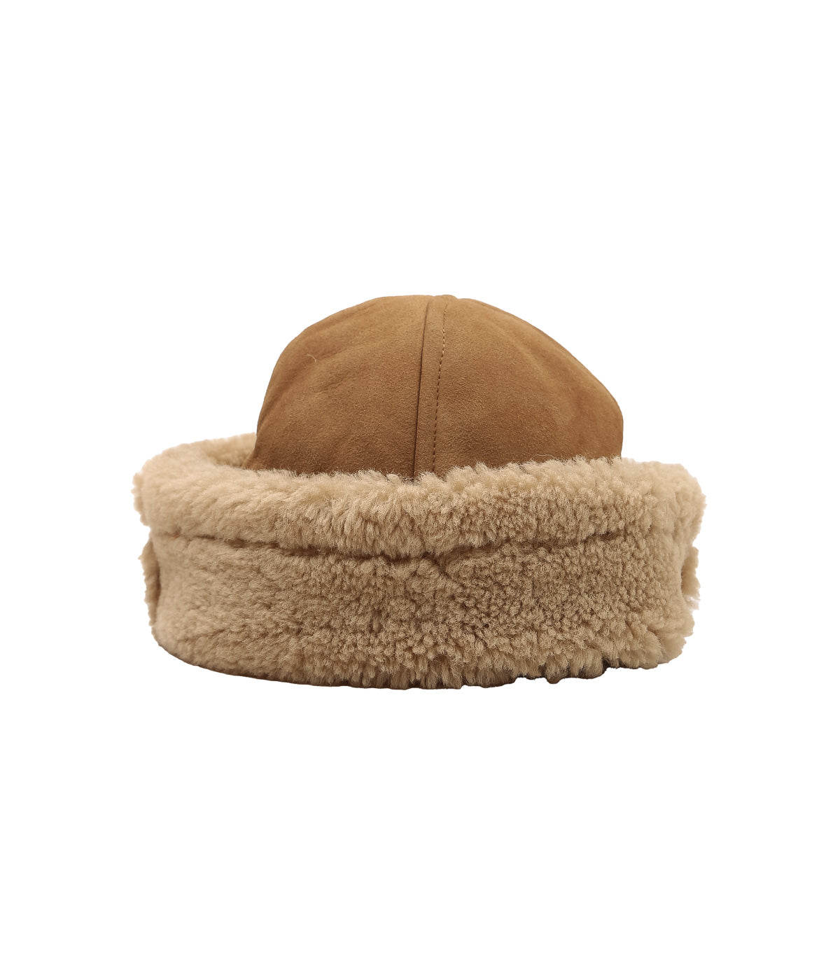 CAWLEY ''SUEDE BACK CURLY SHEEPSKIN CAP'' (TAN)