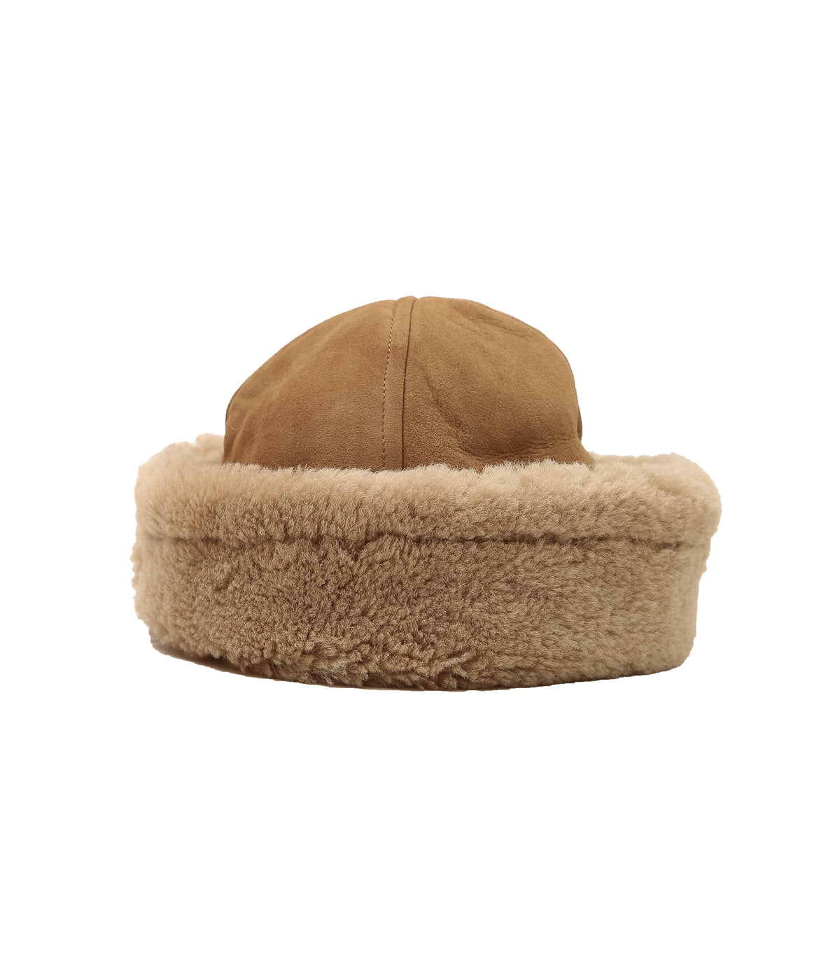 CAWLEY ''SUEDE BACK CURLY SHEEPSKIN CAP'' (TAN)