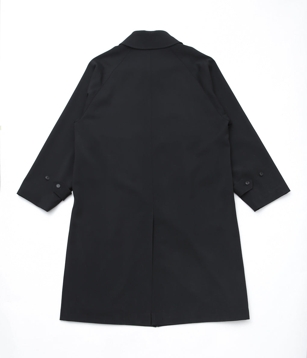 COMOLI ''Wool gabardine bal collar coat'' (BLACK)
