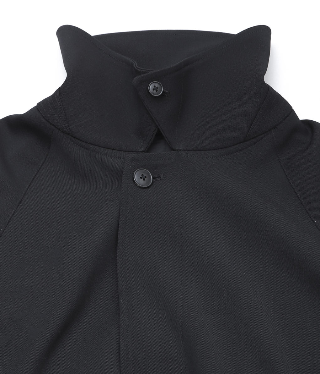 COMOLI ''Wool gabardine bal collar coat'' (BLACK)