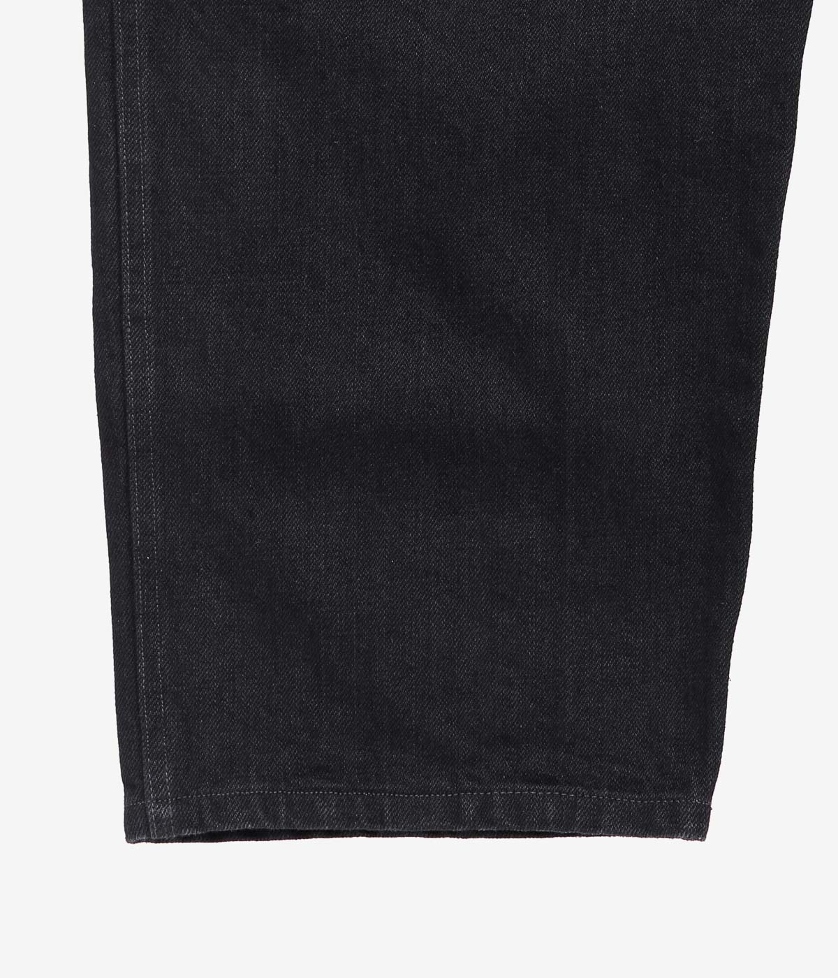COMOLI "Black Denim Belted Pants" (BLACK)