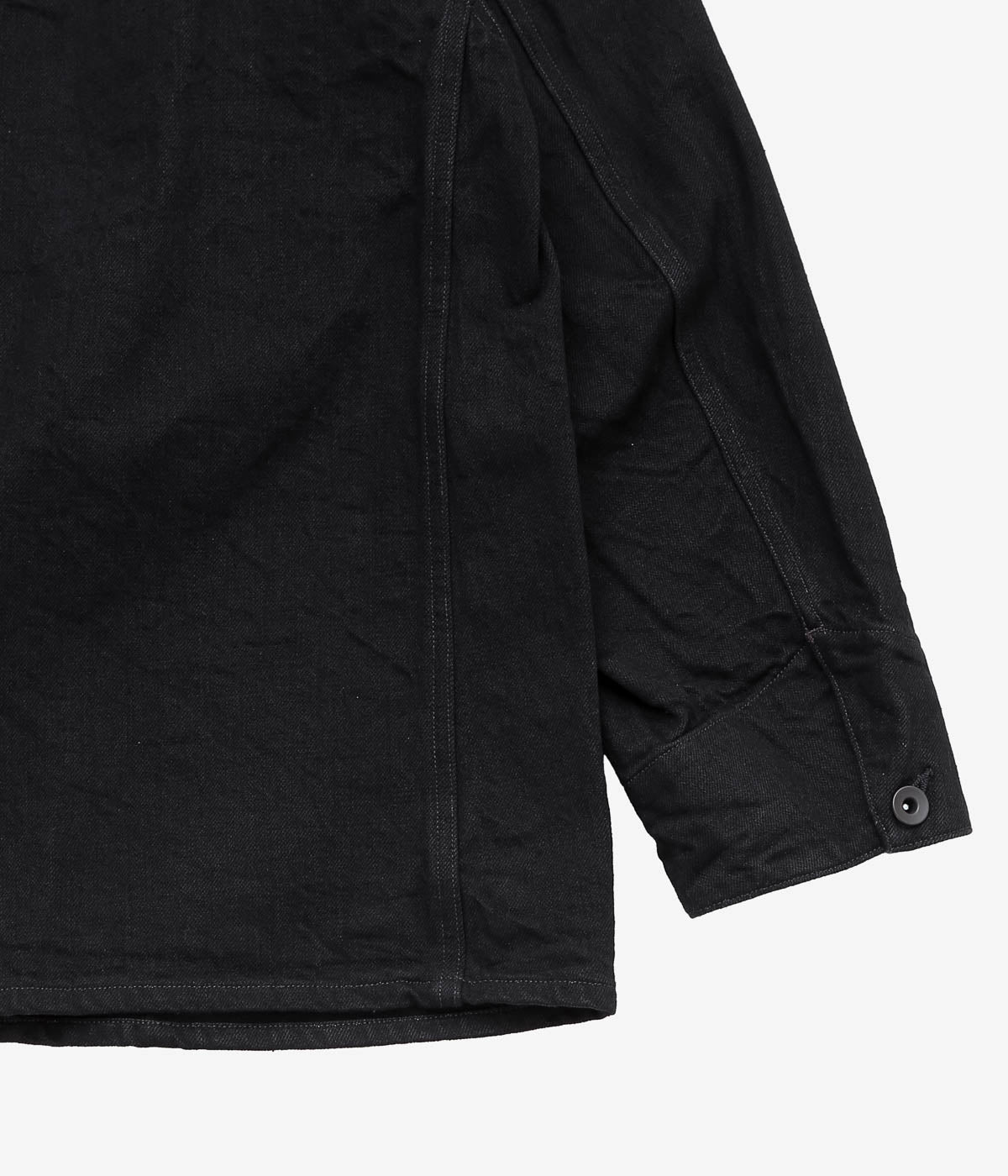 COMOLI "Black Denim Work Jacket" (BLACK)