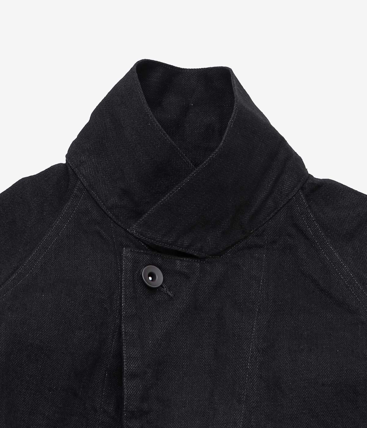 COMOLI "Black Denim Work Jacket" (BLACK)