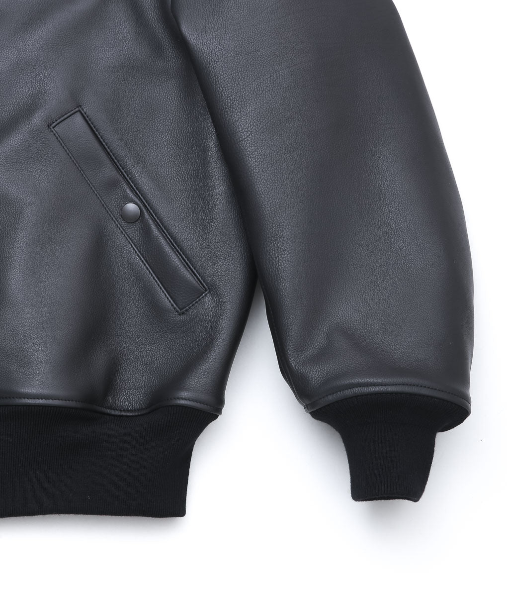 COMOLI ''カーフスキン ジップブルゾン'' (BLACK)