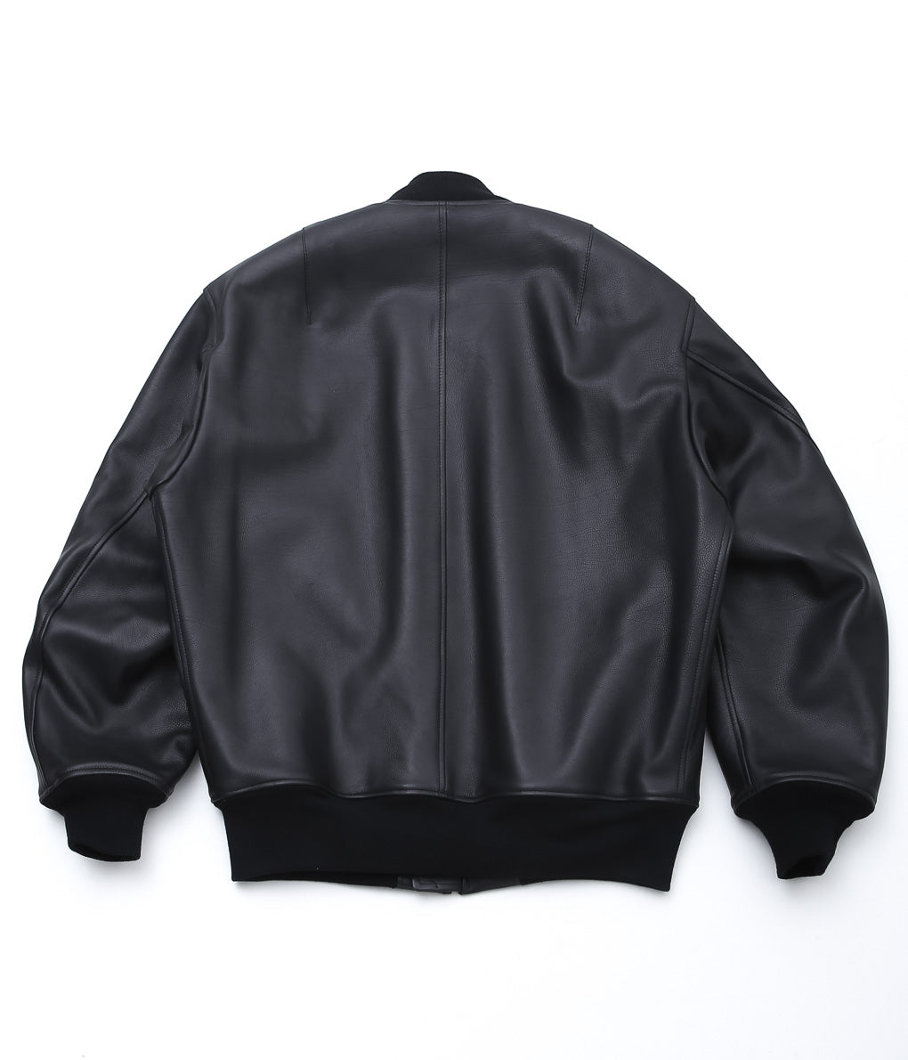 COMOLI ''カーフスキン ジップブルゾン'' (BLACK)