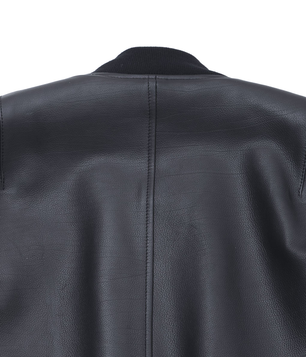 COMOLI ''カーフスキン ジップブルゾン'' (BLACK)