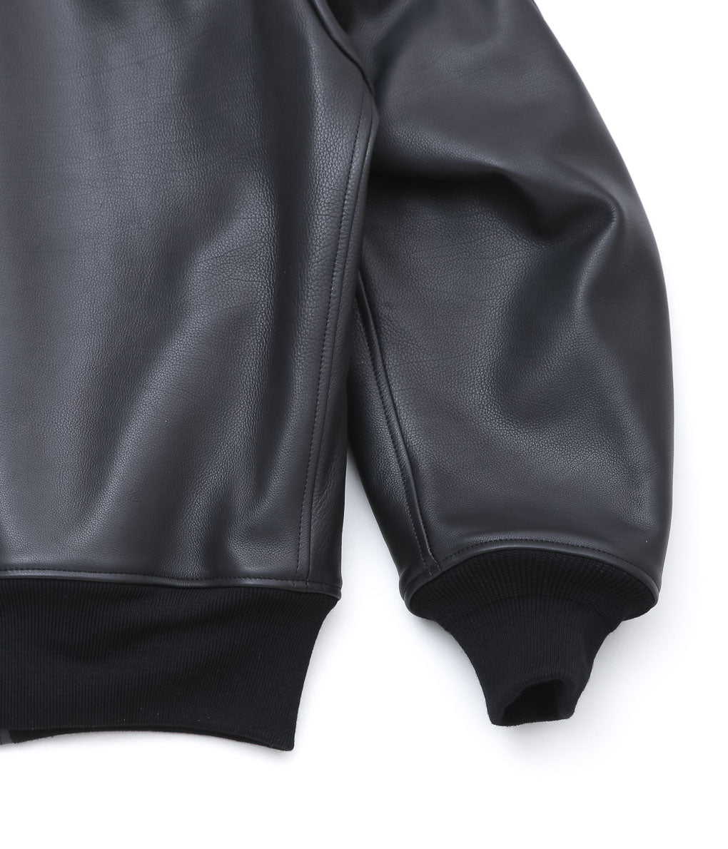 COMOLI ''カーフスキン ジップブルゾン'' (BLACK)