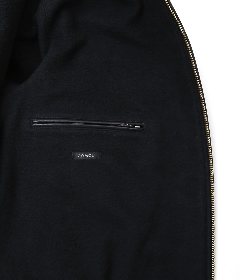 COMOLI ''カーフスキン ジップブルゾン'' (BLACK)