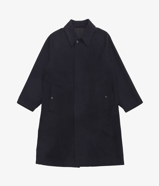 完売COMOLI ''カシミヤ バルカラーコート'' (NAVY)