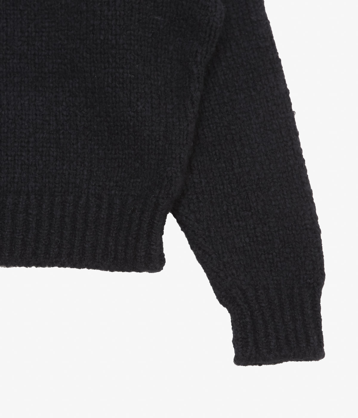 COMOLI Cashmere Silk Low Gauge Knit (Black)