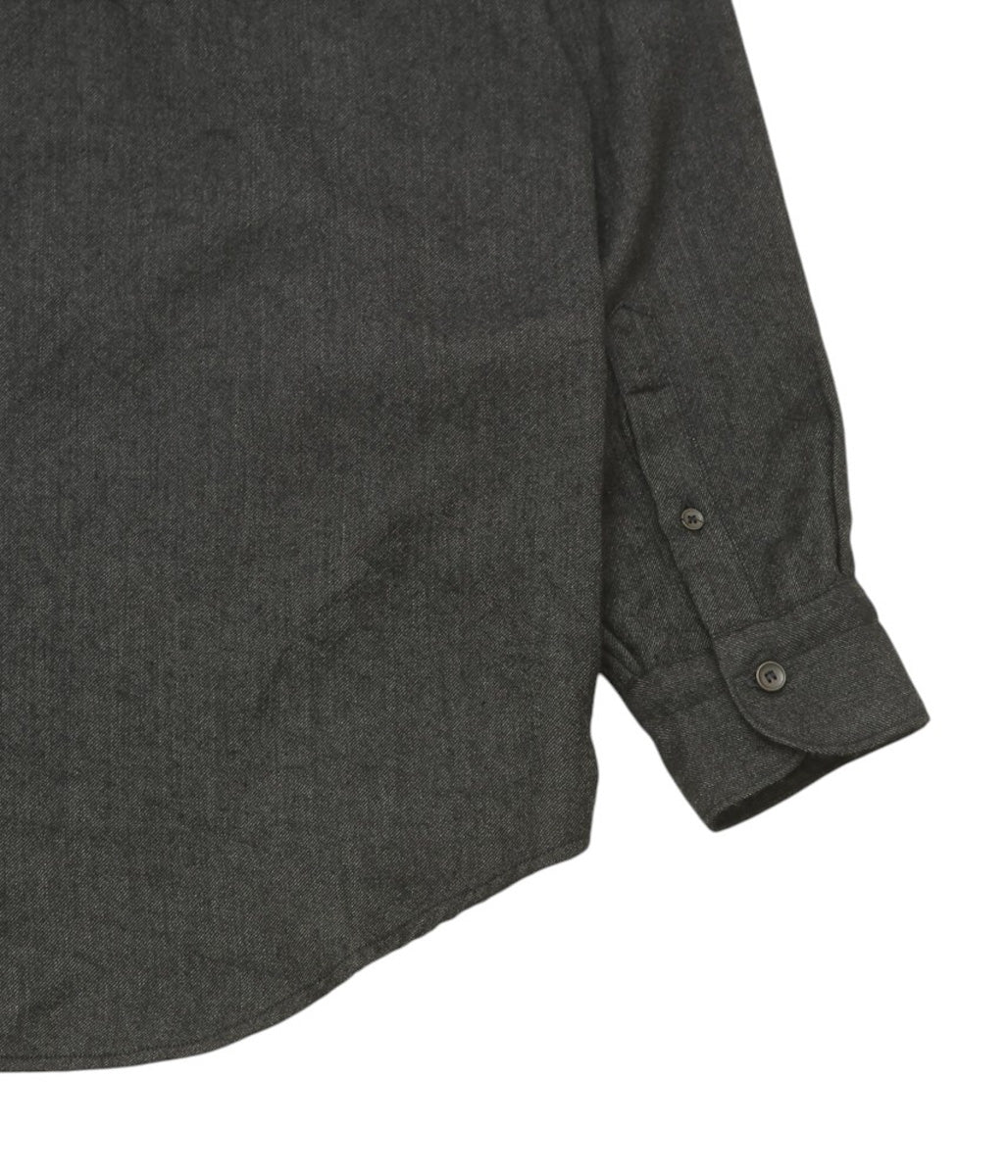 COMOLI "Cashmere Silk Shirt" (CHARCOAL)