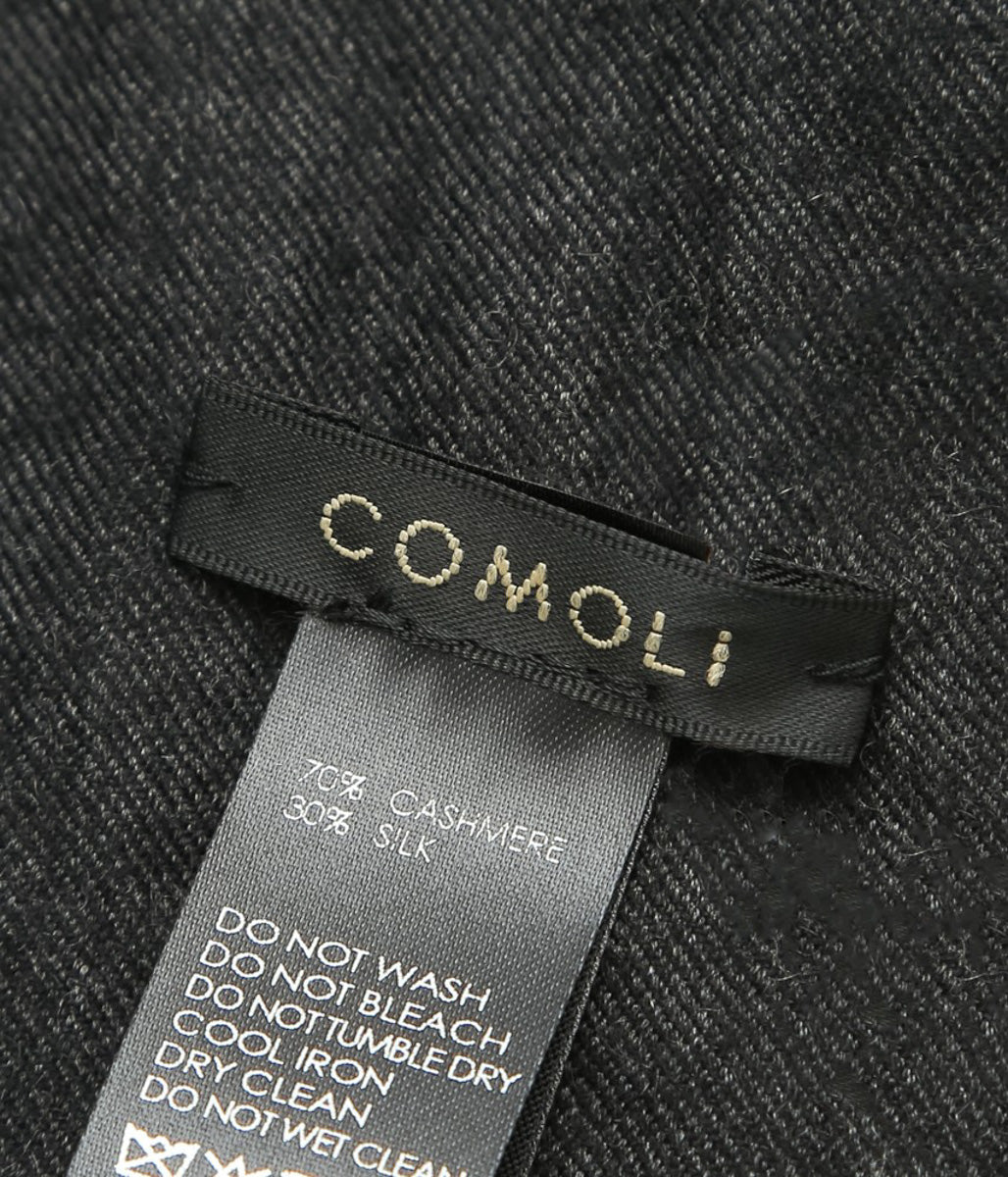 COMOLI “Cashmere Silk Stole” (CHARCOAL)