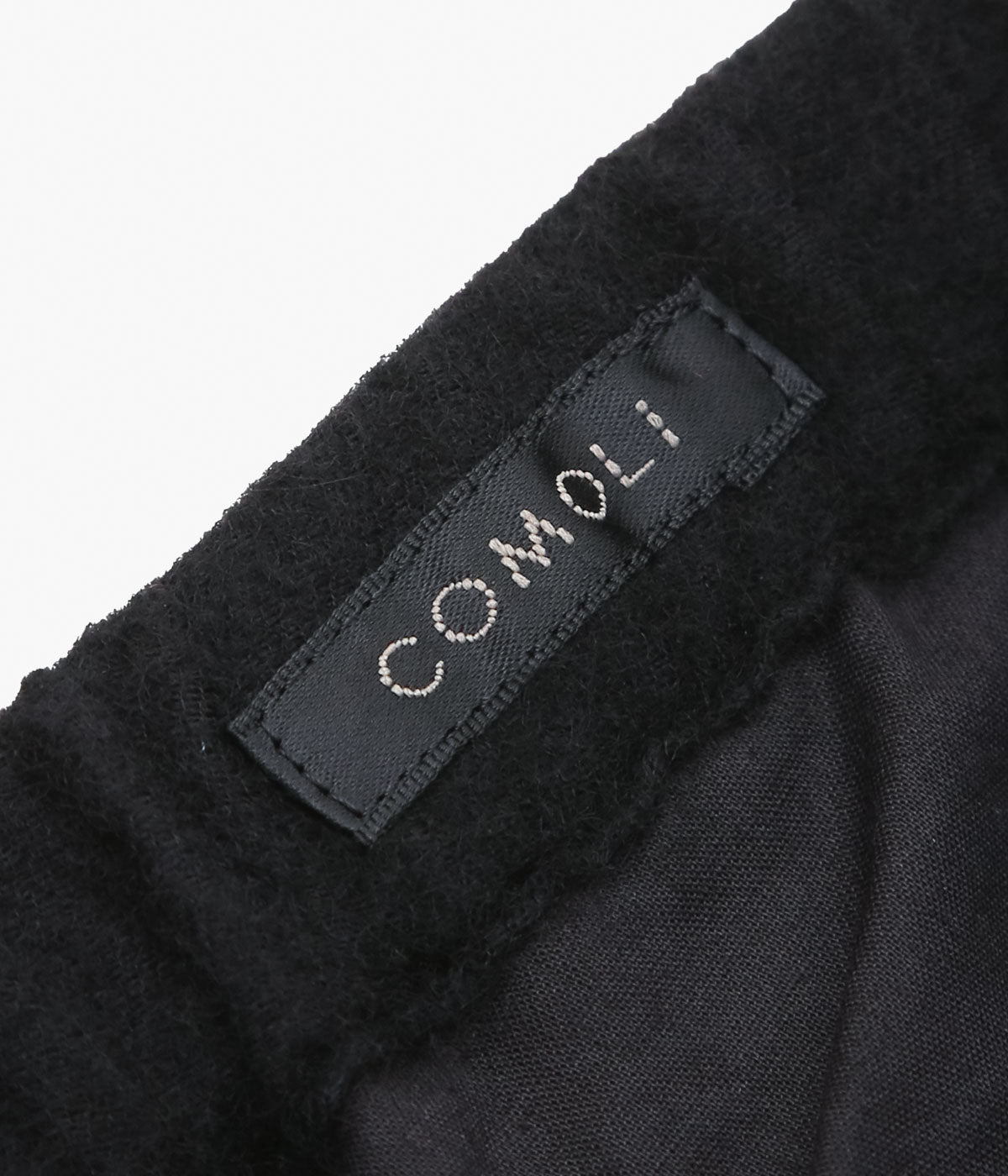 COMOLI Cashmere Silk Tapered Pants (Black)