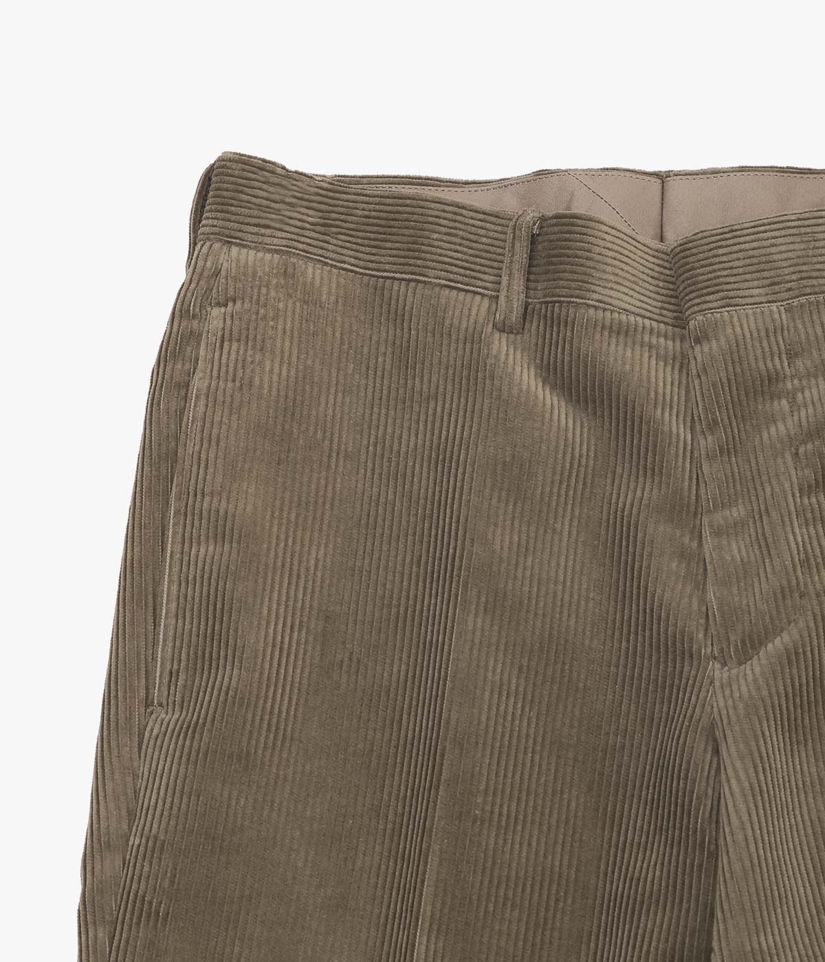 COMOLI Corduroy Piped Stem Pants (KHAKI)