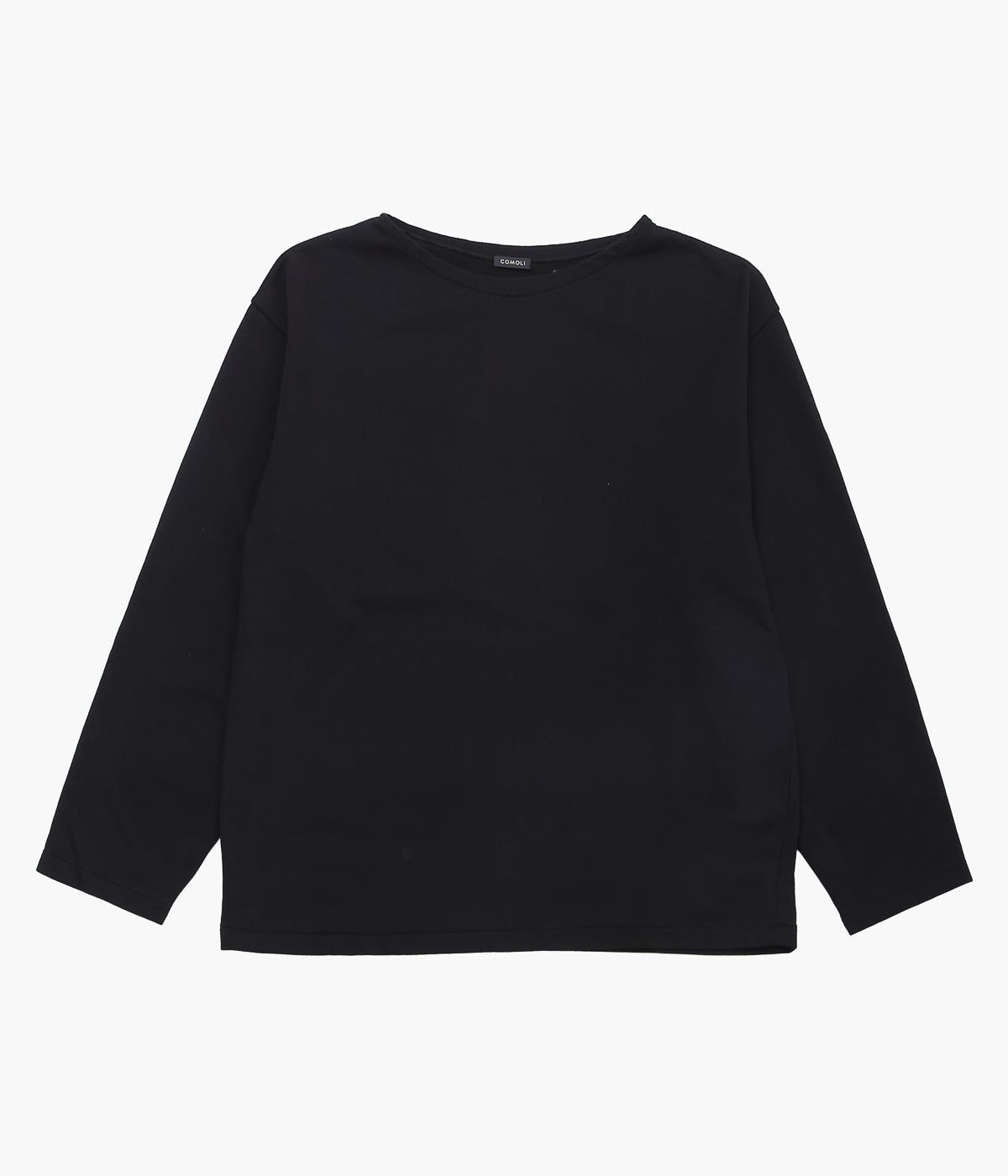 COMOLI ''コットン ボートネック'' (BLACK)