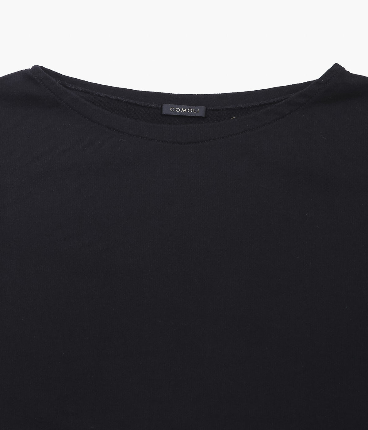 COMOLI ''コットン ボートネック'' (BLACK)