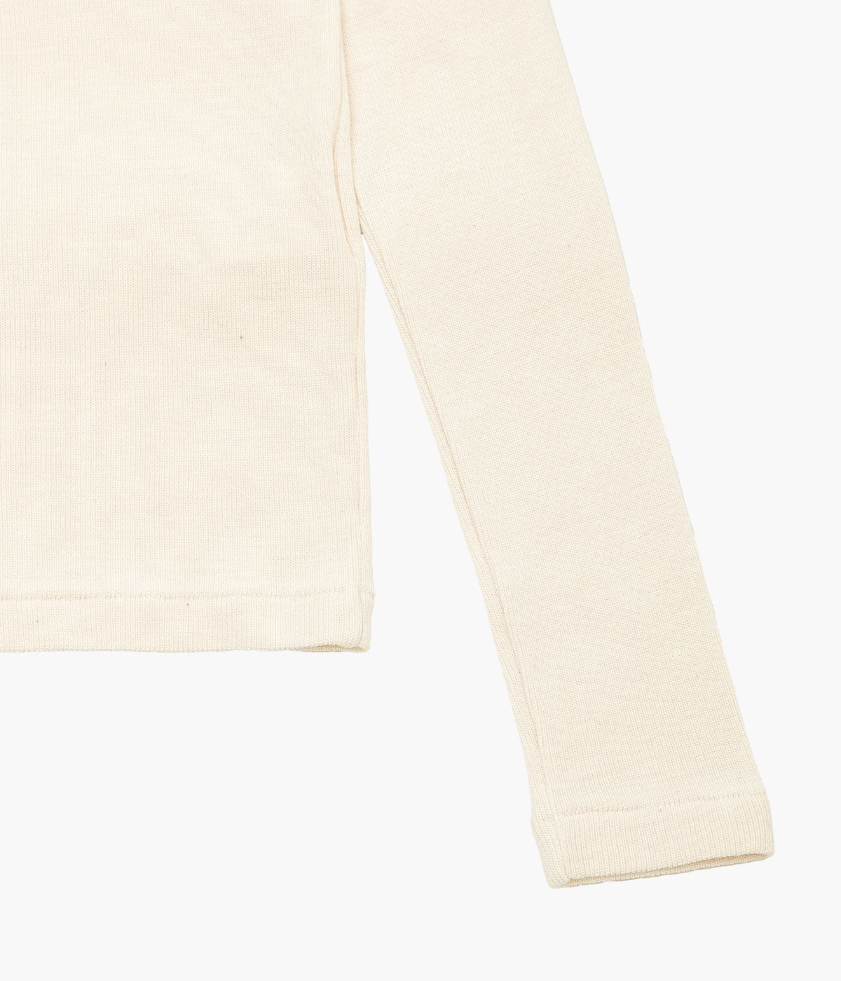 COMOLI Cotton Cashmere Long Sleeve Crew Shirt (ECRU)