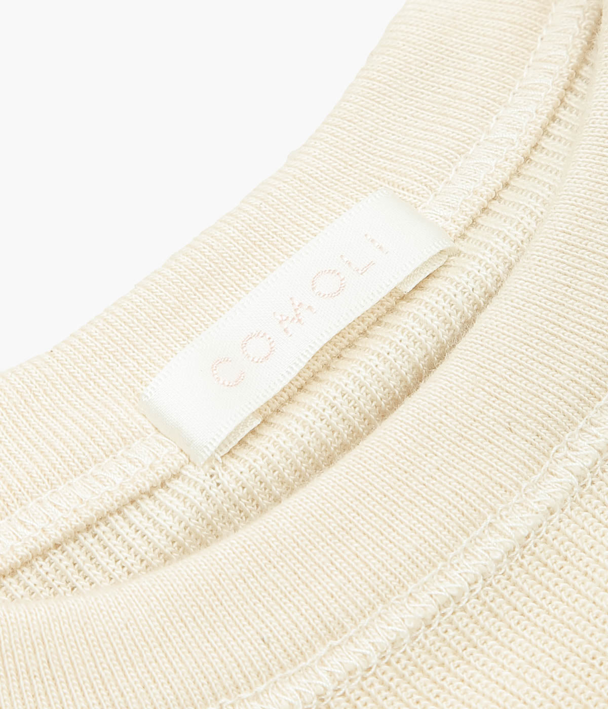 COMOLI Cotton Cashmere Long Sleeve Crew Shirt (ECRU)