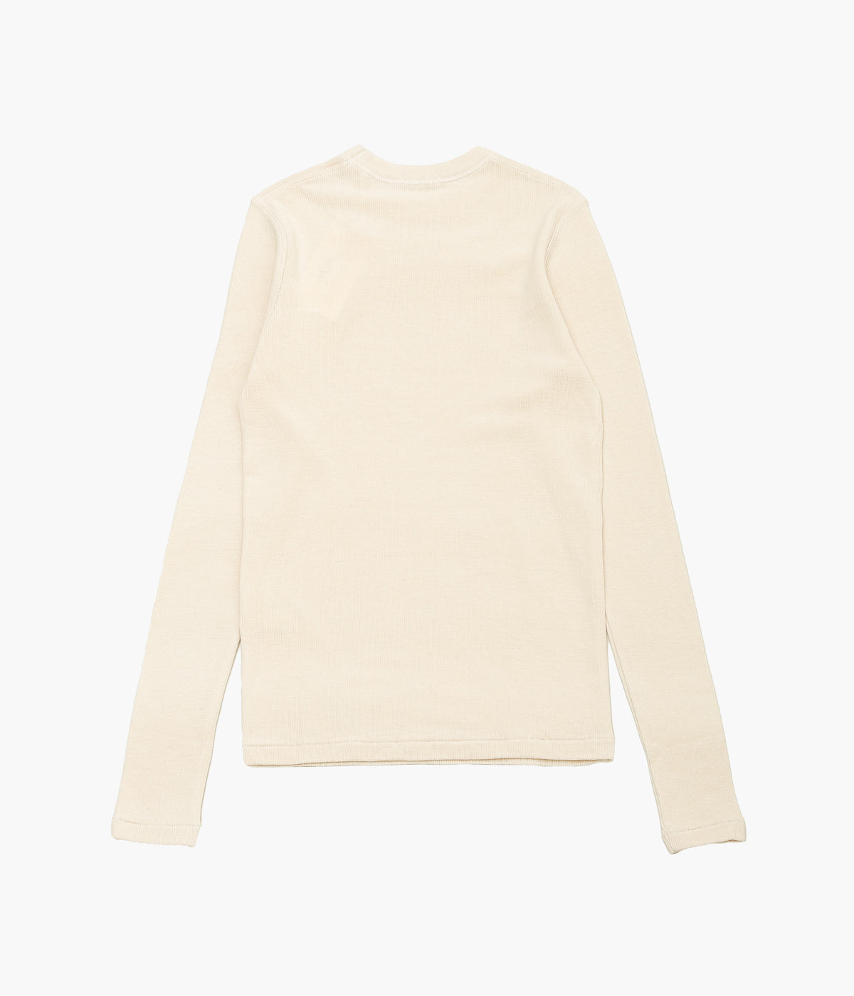 COMOLI Cotton Cashmere Long Sleeve Crew Shirt (ECRU)