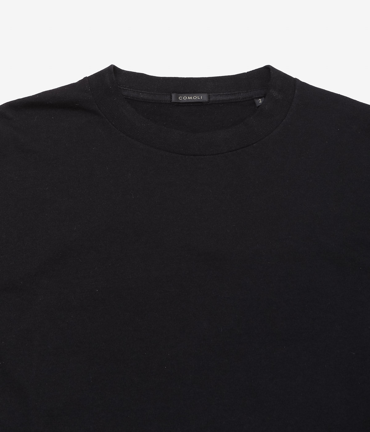 COMOLI ''コットンカシミヤ 長袖Tシャツ'' (BLACK)