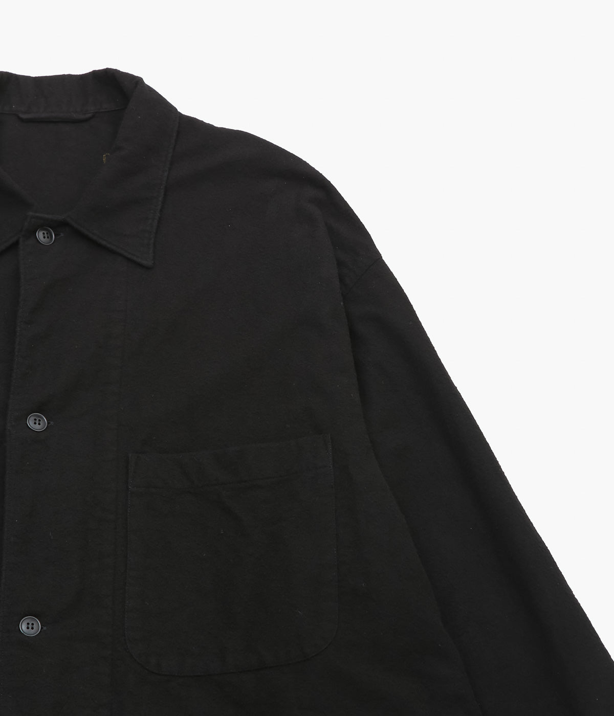 COMOLI ''コットンネル シャツジャケット'' (BLACK)
